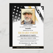 Aangepaste foto | Gouden lijn Militaire Pensioen Kaart (Voorkant / Achterkant)