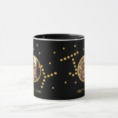 Aangepaste foto Gouden maroon zwart Kerstvakantie Mok (Midden)