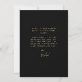 Aangepaste foto gouden script 70ste verjaardagsfee bedankkaart (Achterkant)