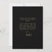 Aangepaste foto gouden script 70ste verjaardagsfee bedankkaart (Achterkant)