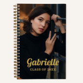 Aangepaste foto goudschrift afgestudeerde notitieboek (Voorkant)