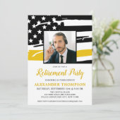 Aangepaste foto-goudvlag van Dispatcher Retirement Kaart (Staand voorkant)