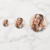 Aangepaste foto Graduation Party Table Confetti (Achterkanten)