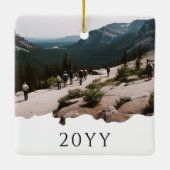 Aangepaste foto Grand Teton National Park Souvenir Keramisch Ornament (Achterkant)