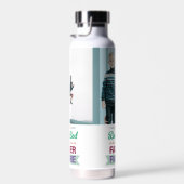 Aangepaste foto grappig cadeau voor vader vaderfig waterfles (Rechts)