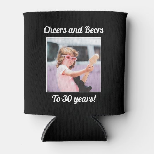 Aangepaste foto Grappige Cool 30th Verjaardag Blikjeskoeler (Voorkant)