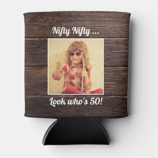 Aangepaste foto Grappige Cool 50th Verjaardag Blikjeskoeler (Voorkant)