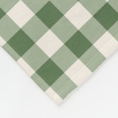 Aangepaste Foto Green Gingham Plaid Rustieke boerd Fleece Deken (Hoek)