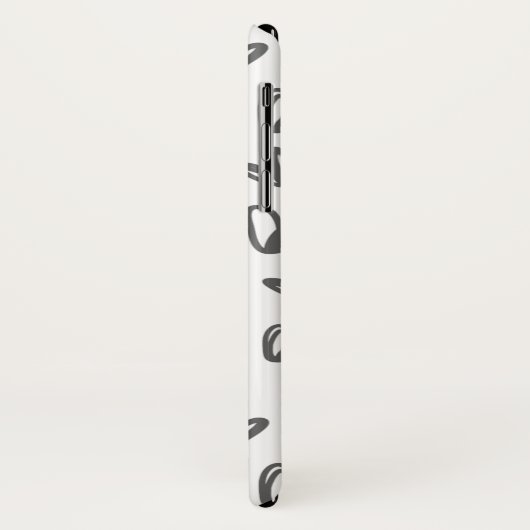 Aangepaste foto  grijze harten Case-Mate iPhone case (Achterkant/links)