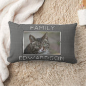 Aangepaste foto grijze inboezemnaam kussen (Deken)