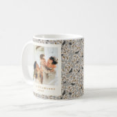 Aangepaste foto Grijze Kunst Elegante Verticale Ke Koffiemok (Voorkant links)