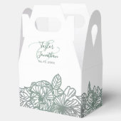 Aangepaste foto Groene bloemen Nice Weddenschap Bedankdoosjes (Geopend)