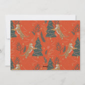 Aangepaste foto Groene Rode Kerstboom Tijger Uniek Feestdagenkaart (Achterkant)