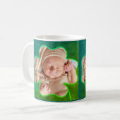 Aangepaste foto Groene St. Patrick's 4Leaf Shamroc Koffiemok (Voorkant links)