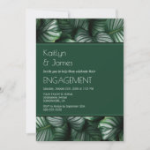 Aangepaste foto Groene Tropische Palm Engagement P Kaart (Voorkant)