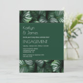 Aangepaste foto Groene Tropische Palm Engagement P Kaart (Staand voorkant)