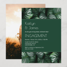 Aangepaste foto Groene Tropische Palm Engagement P Kaart