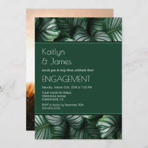 Aangepaste foto Groene Tropische Palm Engagement P Kaart