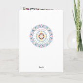 Aangepaste Foto Groet Grijs Paarse Kerstster Feestdagen Kaart (Achterkant)