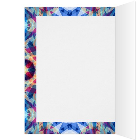 Aangepaste Foto Groeten Blue Star Christmas Kaart (Binnen (Links))