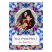 Aangepaste Foto Groeten Blue Star Christmas Kaart (Voorkant)