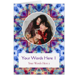 Aangepaste Foto Groeten Blue Star Christmas Kaart