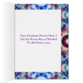 Aangepaste Foto Groeten Blue Star Christmas Kaart (Binnen (Rechts))