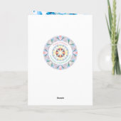 Aangepaste Foto Groeten Blue Star Christmas Kaart (Achterkant)