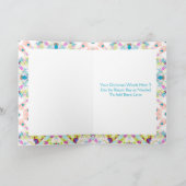 Aangepaste Foto Groeten Paarse Ster Kerst Kaart (Binnen)