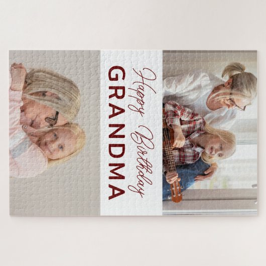 Aangepaste foto grootma Birthday Legpuzzel (Horizontaal)