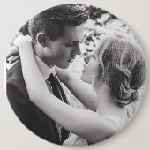 Aangepaste foto grote knop ronde button 6,0 cm (Voorkant)
