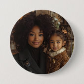 Aangepaste foto grote knop ronde button 7,6 cm (Voorkant)