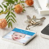 Aangepaste foto Grote Premium-Sleutelhanger Sleutelhanger (Zijkant)