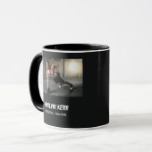 Aangepaste foto gym business grijs mok (Voorkant links)