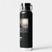 Aangepaste foto gym business grijs waterfles (Achterkant)