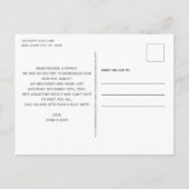 Aangepaste foto Hallo nieuwe Pet Puppy Dog Aankondigingskaart (Achterkant)