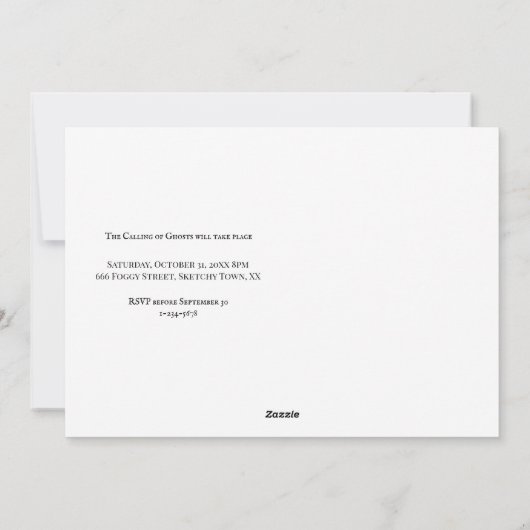 aangepaste  foto Halloween feestuitnodiging Feestdagenkaart (Achterkant)