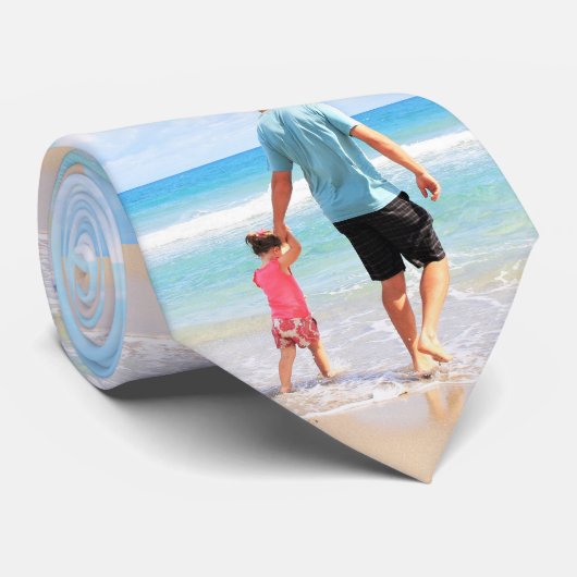 Aangepaste foto halsband cadeau met eigen foto stropdas (Opgerold)