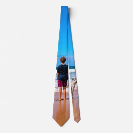 Aangepaste foto halsband - eigen ontwerp met huisd stropdas (Voorkant)