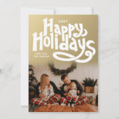 Aangepaste Foto Handbelettering Schattigee Faux Go Feestdagenkaart (Voorkant)