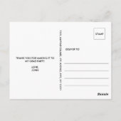 Aangepaste foto handgeschreven afstudeer bedankje briefkaart (Achterkant)