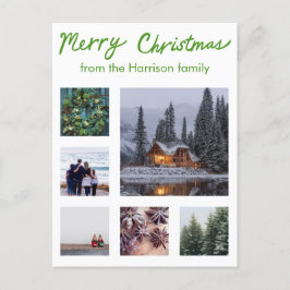 AANGEPASTE FOTO Handlettering Vrolijke Kerstvakant Briefkaart