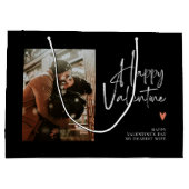 Aangepaste foto-handschrift Valentijnsdag Liefde Groot Cadeauzakje (Achterkant)