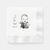 Aangepaste foto-handtekening Persoonlijke I Do Too Servet (Voorkant)