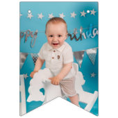 Aangepaste foto Happy Birthday-banner Vlaggetjes (Eerste vlag)