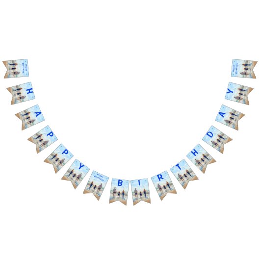 Aangepaste Foto Happy Birthday Bunting Vlaggen en Vlaggetjes (Alle)
