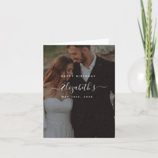 Aangepaste foto Happy Birthday Feestdagen Kaart (Voorkant)