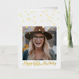 Aangepaste foto Happy Birthday Folie Kaart