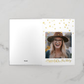Aangepaste foto Happy Birthday Folie Kaart (Buiten Laag)