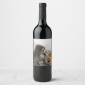 Aangepaste foto Happy Birthday Gift / Jubileum Wijn Etiket (Voorkant)